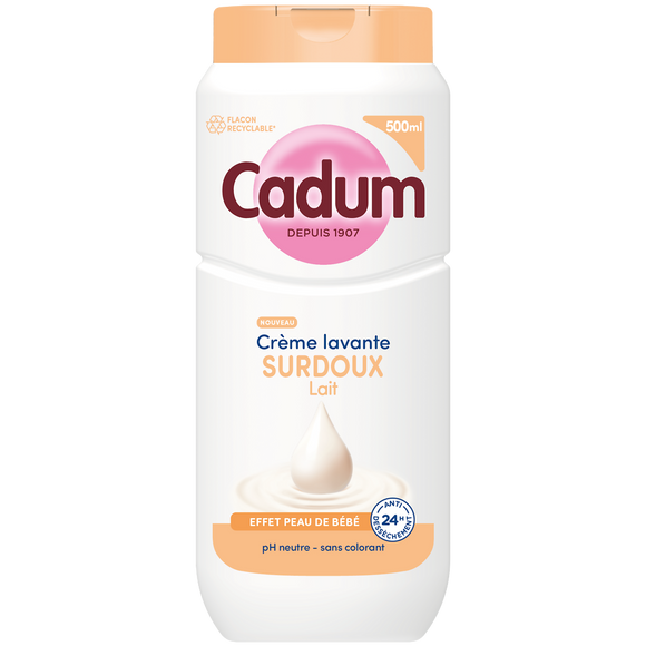 Crème lavante CADUM surdoux lait 500mL