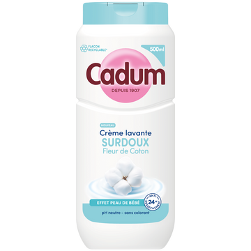 Crème douche CADUM surdoux velour coton 500ml