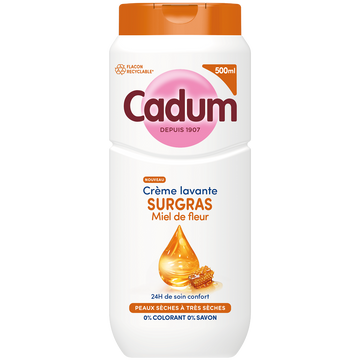 Crème lavante CADUM surgras Miel de fleur 500mL