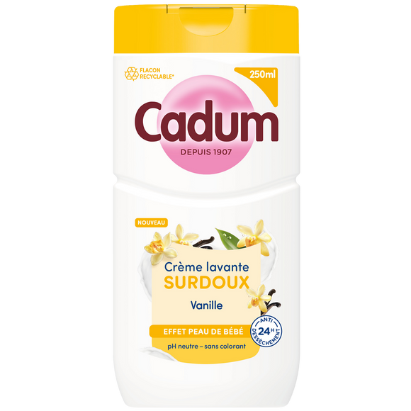 Crème lavante CADUM surdoux vanille 250ml