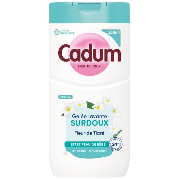 Gelée lavante CADUM surdoux fleur de tiaré 250ml