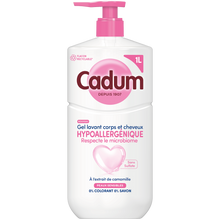 Gel lavant corps et cheveux CADUM Hypoallergénique à l'extrait de camomille en flacon pompe 1L