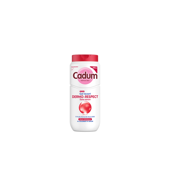 Gel lavant CADUM Dermo-respect sans savon en flacon rechargeable 500mL