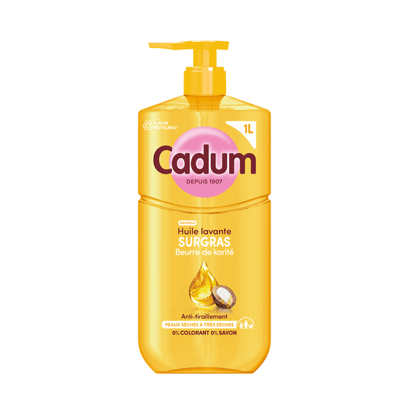 Huile lavante CADUM surgras beurre de karité 1l