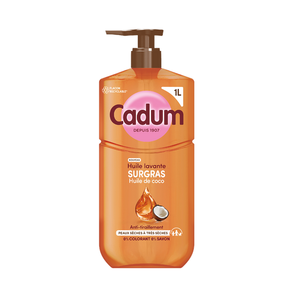 Huile lavante CADUM surgras huile de coco 1l