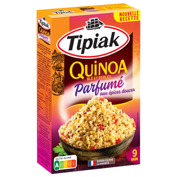 Quinoa parfumé aux épices douces sachets doseurs TIPIAK - 4x60g