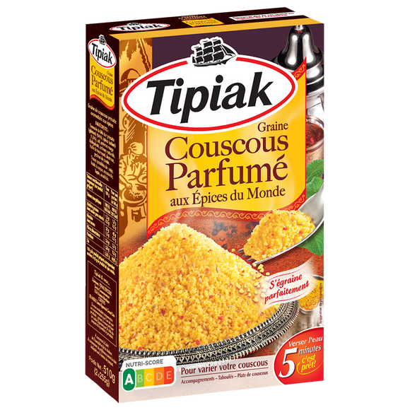 Couscous parfumé aux épices du monde TIPIAK - 2x255g
