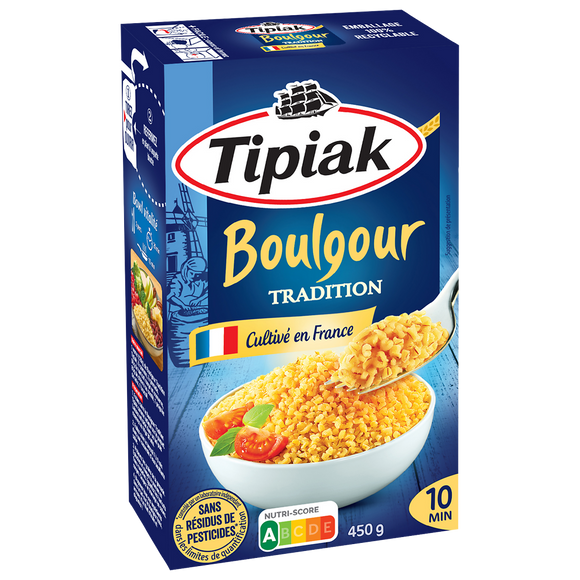 Boulgour Tradition France sans résidus de pesticides TIPIAK - 450g