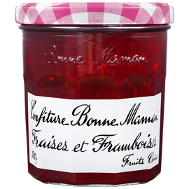 Confiture de fraises et framboises BONNE MAMAN, bocal de 370g