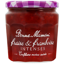 Confiture fraise framboise intense BONNE MAMAN, 335g