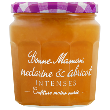 Confiture nectarine & abricot intenses BONNE MAMAN, 335g
