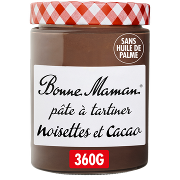 Pâte à tartiner noisette cacao BONNE MAMAN 360g