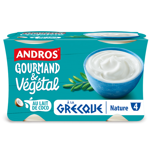 Grec végétal nature ANDROS GOURMAND & VEGETAL 4x125g
