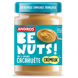 Pâte à tartiner be nuts! cacahuète crémeux ANDROS, pot 325g