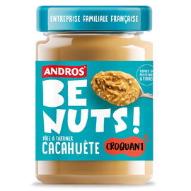 Pâte à tartiner be nuts! cacahuète croquant ANDROS, pot 325g