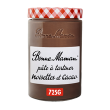 Pâte à tartiner noisettes et cacao sans huile de palme BONNE MAMAN, bocal 725g
