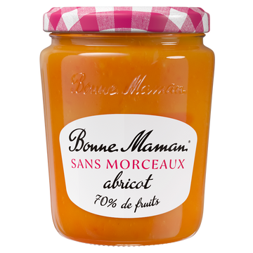 Confiture sans morceaux abricot BONNE MAMAN, bocal 310g