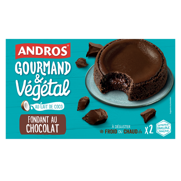 Fondant au Chocolat 100% végétal ANDROS 2x80G