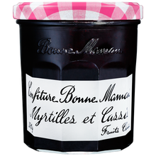 Confiture au myrtille cassis BONNE MAMAN, bocal de 370g