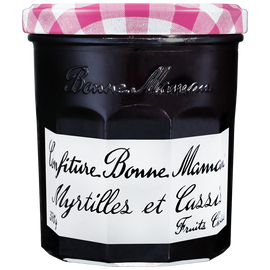 Confiture au myrtille cassis BONNE MAMAN, bocal de 370g