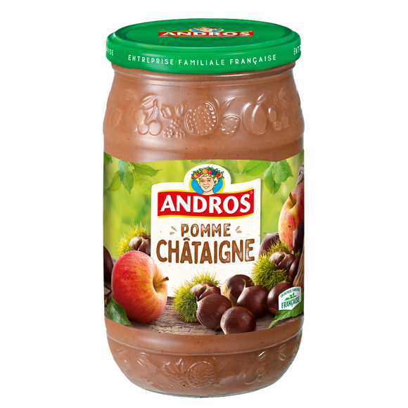 Dessert fruitier pomme/châtaigne ANDROS, bocal de 785g