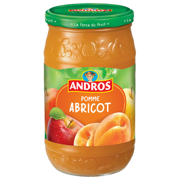 Dessert fruitier pomme/abricot ANDROS, bocal de 750g