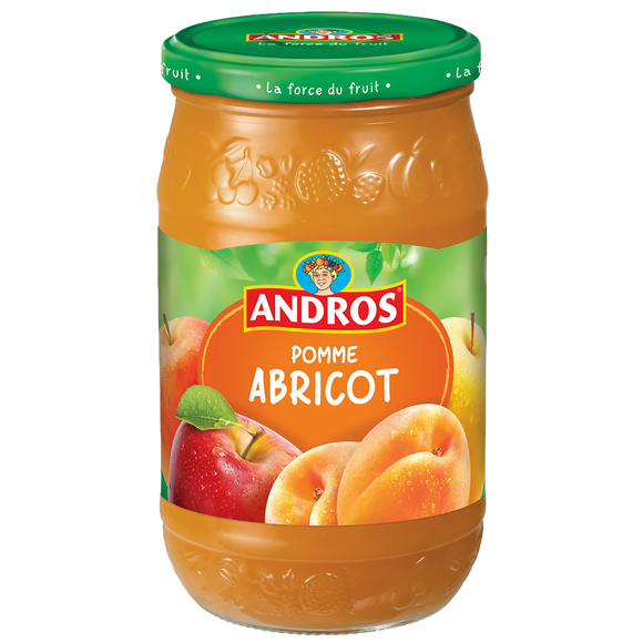Dessert fruitier pomme/abricot ANDROS, bocal de 750g
