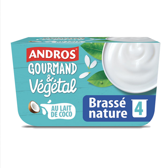 Spécialité végétale brassé nature ANDROS GOURMAND & VEGETAL 4x100g