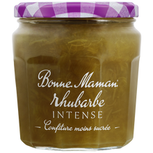 Confiture rhubarbe intense BONNE MAMAN, pot de 335g