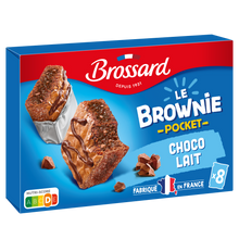 Mini brownie chocolat au lait et aux pépites BROSSARD x8 240g