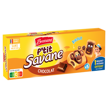 Gâteau P'tit savane chocolat, BROSSARD, x5, 150g
