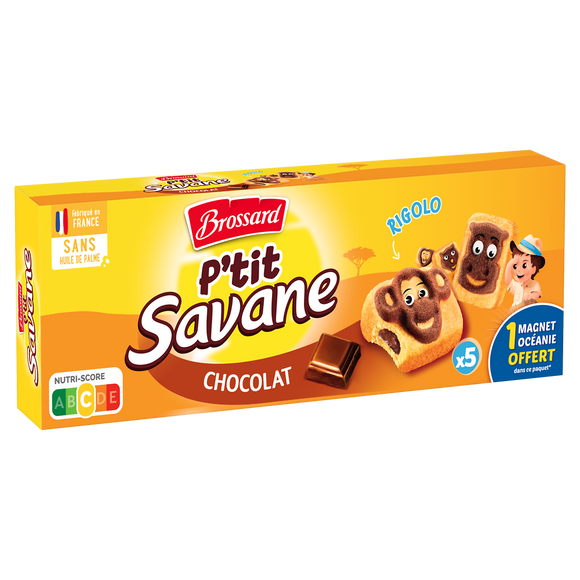 Gâteau P'tit savane chocolat, BROSSARD, x5, 150g