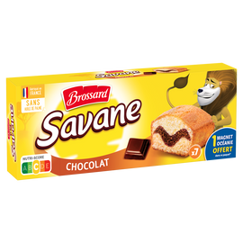 Gâteau marbré SAVANE chocolat lait Pocket BROSSARD X7 210G