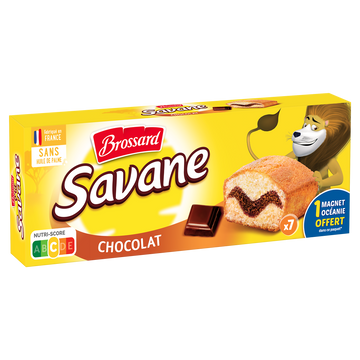 Gâteau marbré SAVANE chocolat lait Pocket BROSSARD X7 210G