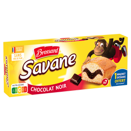 Gâteau marbré SAVANE chocolat noir Pocket BROSSARD, x7, 210g