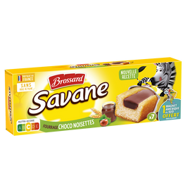 Gâteau marbré SAVANE cacao noisettes Pocket BROSSARD, x7, 189g