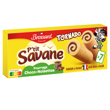 Génoises roulées avec un fourrage au chocolat et à la noisette BROSSARD 175g