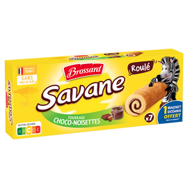Génoises roulées avec un fourrage au chocolat et à la noisette BROSSARD 175g
