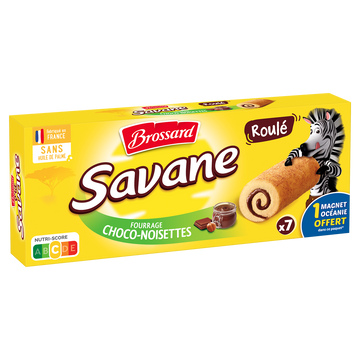 Génoises roulées avec un fourrage au chocolat et à la noisette BROSSARD 175g