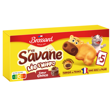 P'tit savane léo l'hippo coeur choco BROSSARD, x5, 150g