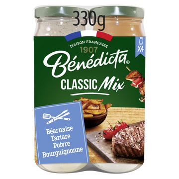 Sauce classic mix BENEDICTA, 4 bocaux, 330g