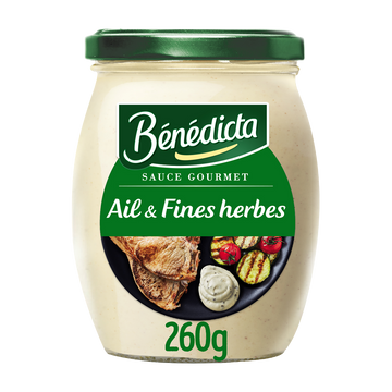 Sauce ail et fines herbes BENEDICTA, bocal de 260g