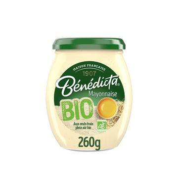 Mayonnaise bio BENEDICTA, bocal de 260g