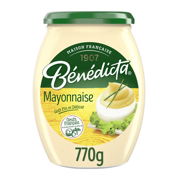 Mayonnaise nature BENEDICTA, bocal 770g