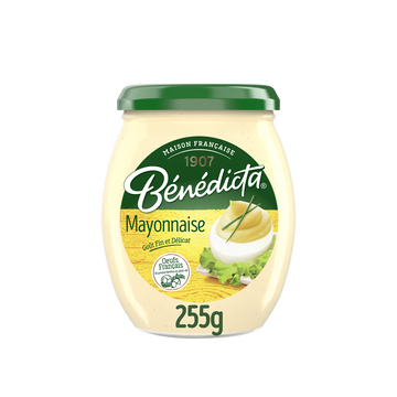 Mayonnaise nature BENEDICTA, bocal 255g