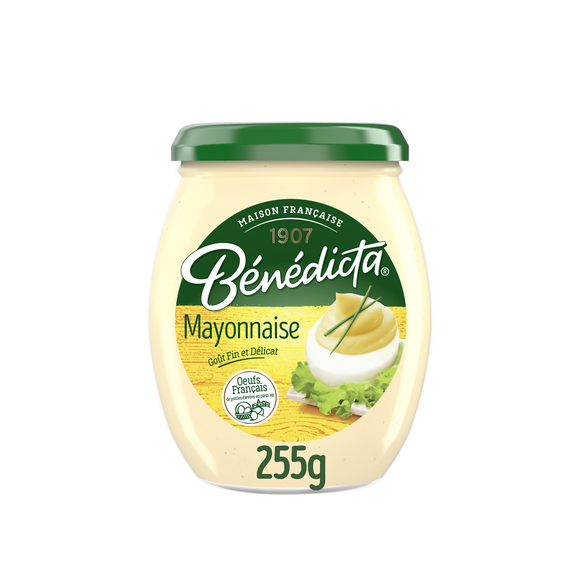 Mayonnaise nature BENEDICTA, bocal 255g
