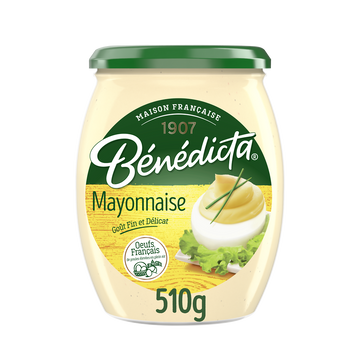 Mayonnaise nature BENEDICTA, bocal 510g