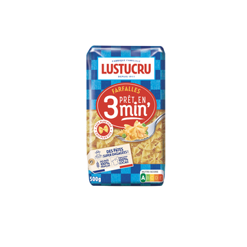 Farfalles Al Dente cuisson 3min LUSTUCRU, 500g