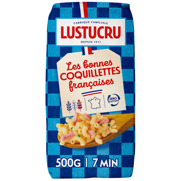 Pâtes Coquillettes qualité supérieure lbpf LUSTUCRU 500g