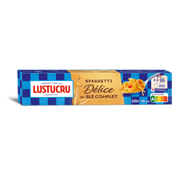 Délice au blé complet spaghetti LUSTUCRU sachet 250g
